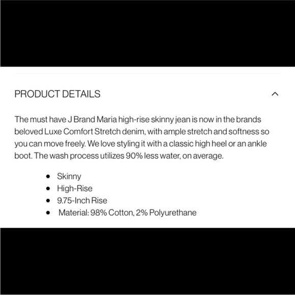 J Brand Maria High Rise High Waisted Skinny Stretchy Jeans in Heart Size 30 - Picture 14 of 14